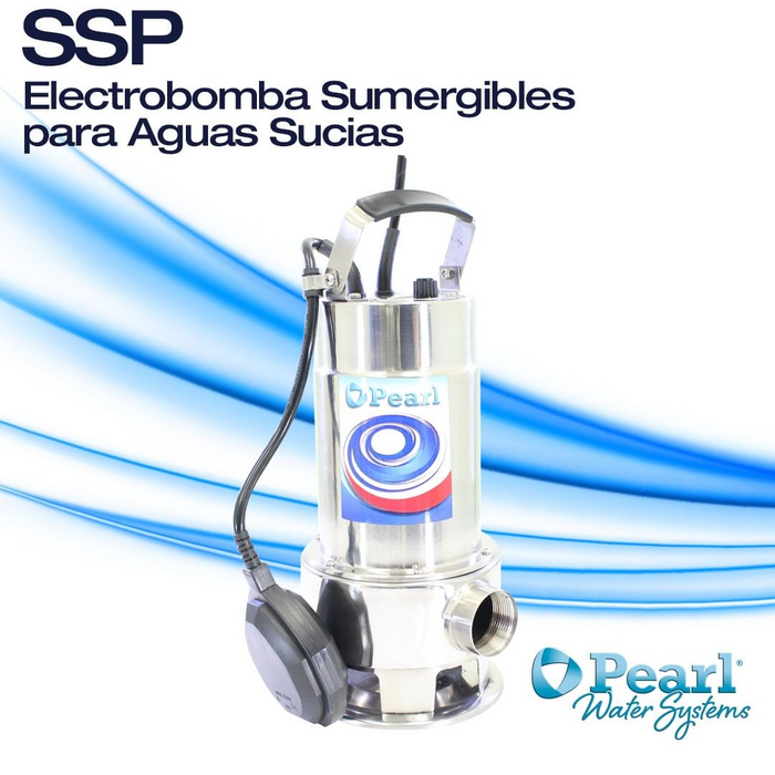 Bomba de Agua sumergible PEARL modelo SLP de 0.5 - 1 hp, 110 V